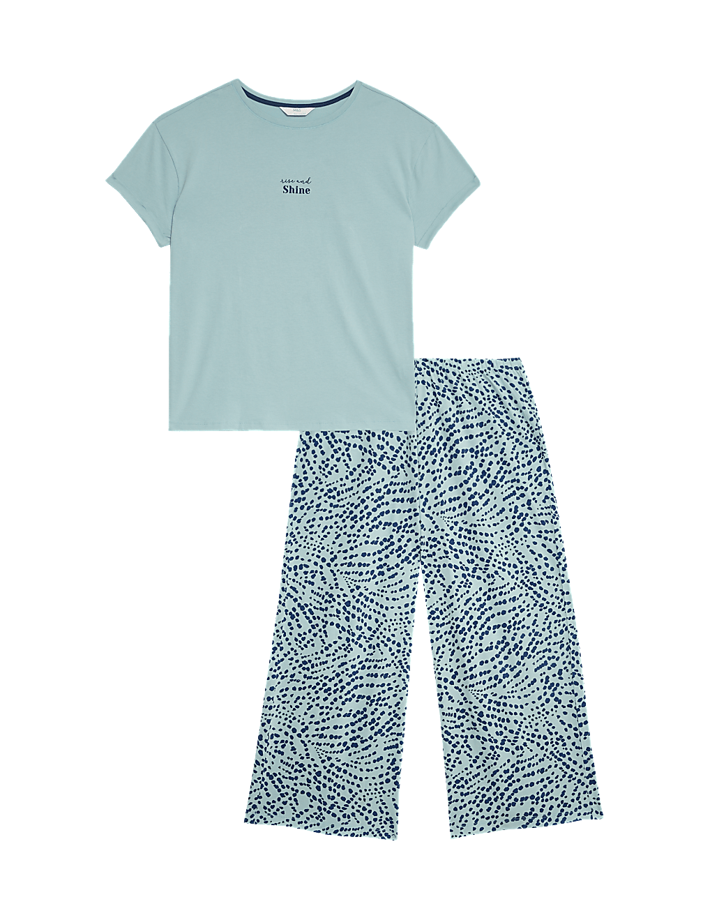Cotton Rich Crop Leg Pyjama Set