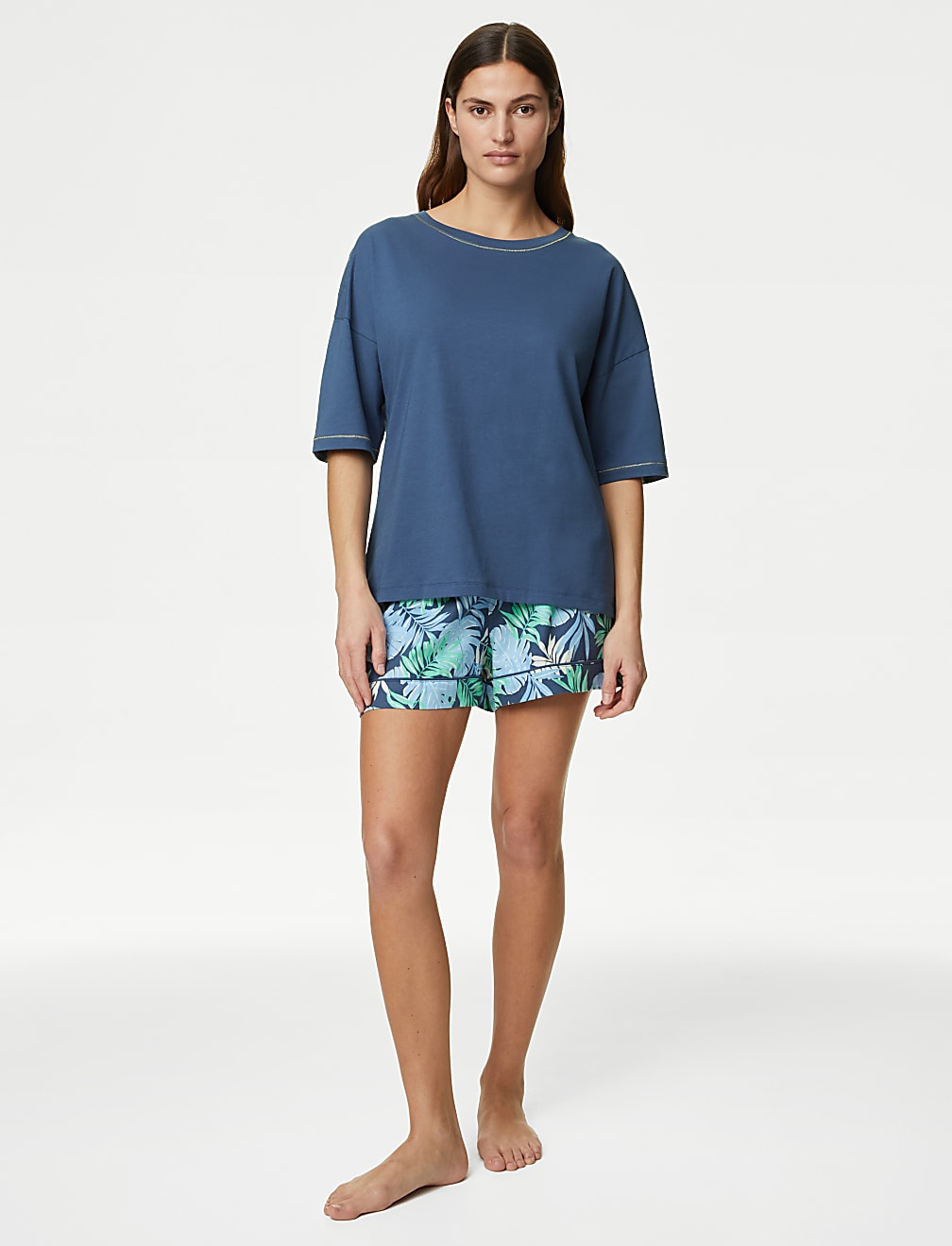 Cotton Rich Printed Shortie Set