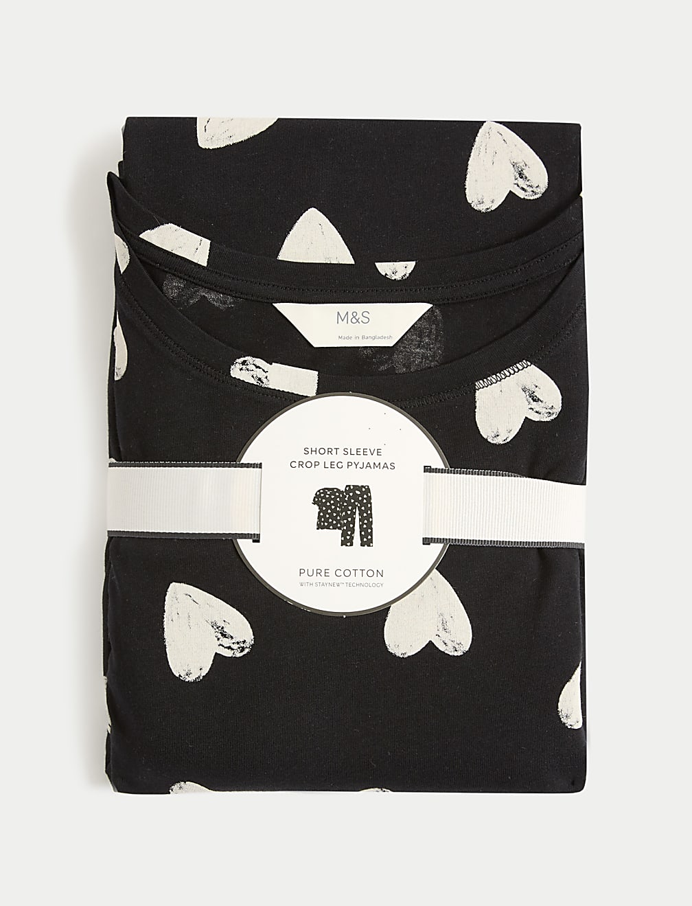 Pure Cotton Printed Cropped Pyjama Set