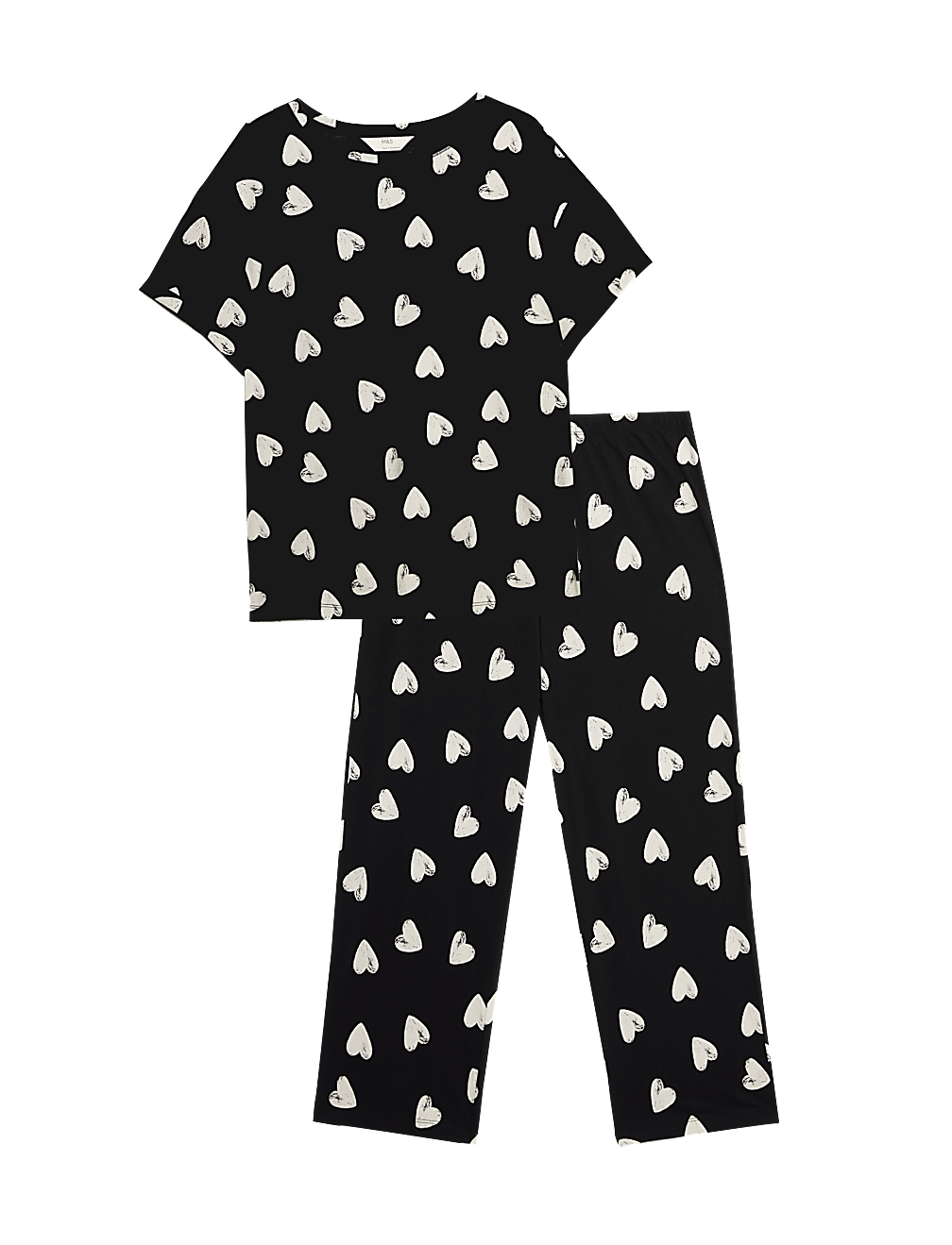 Pure Cotton Printed Cropped Pyjama Set