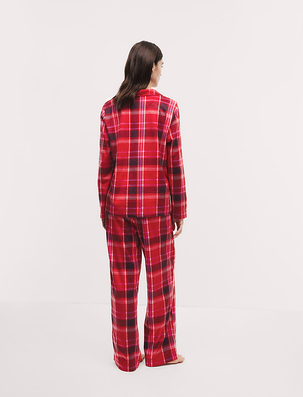 Fleece Printed Revere Pyjama Set
