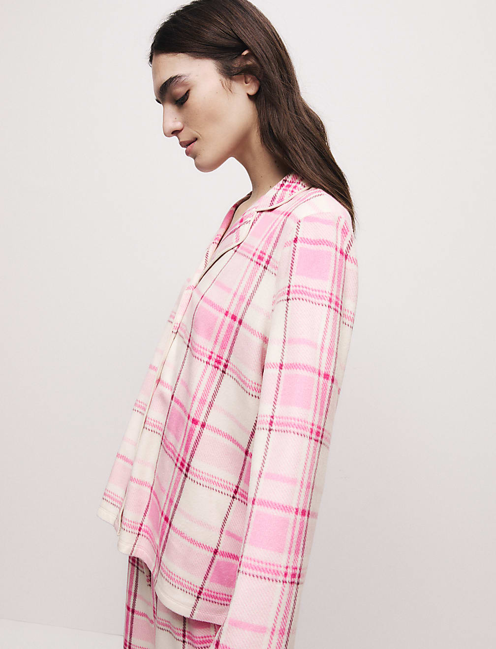 Fleece Printed Revere Pyjama Set