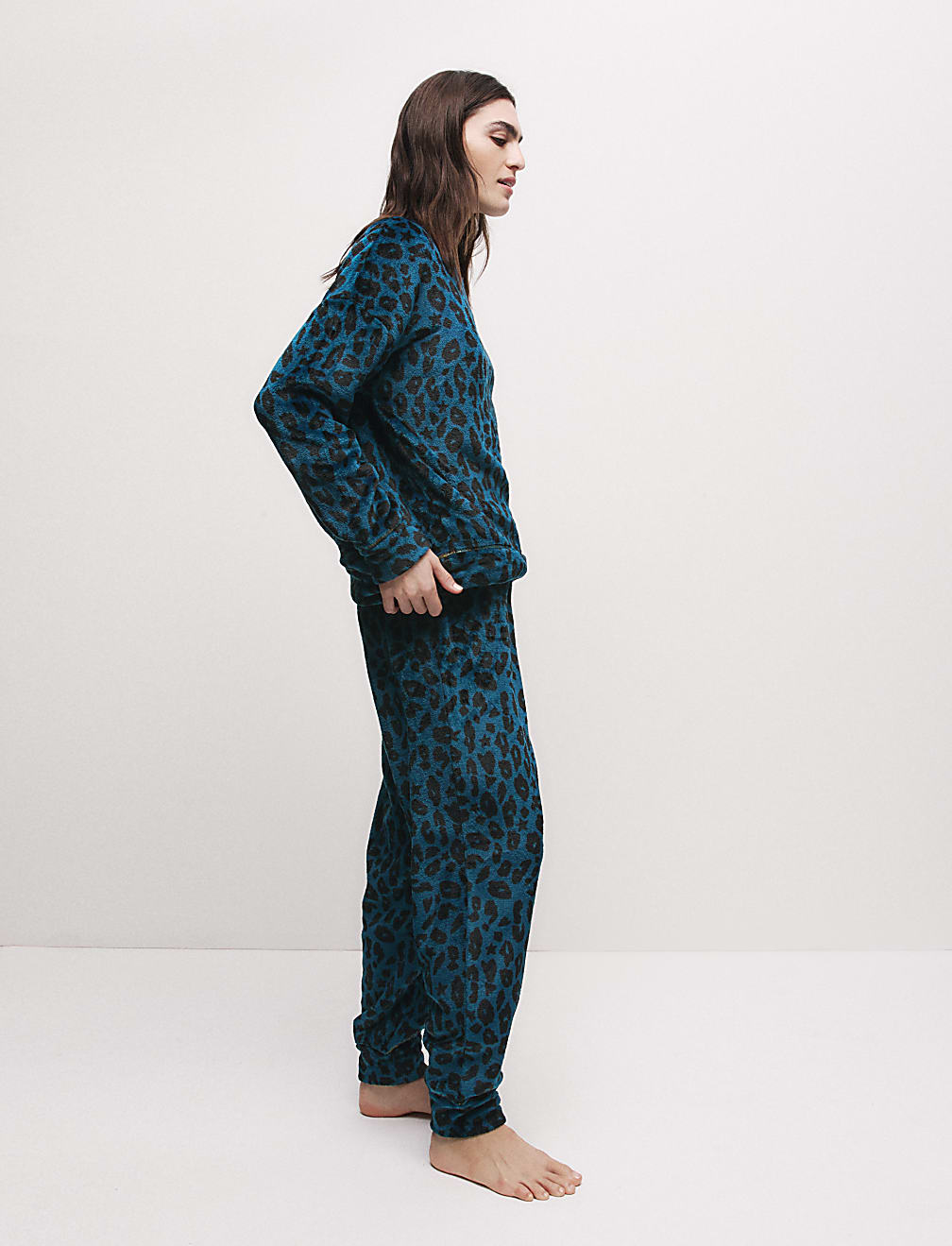 Fleece Printed Pyjama Set