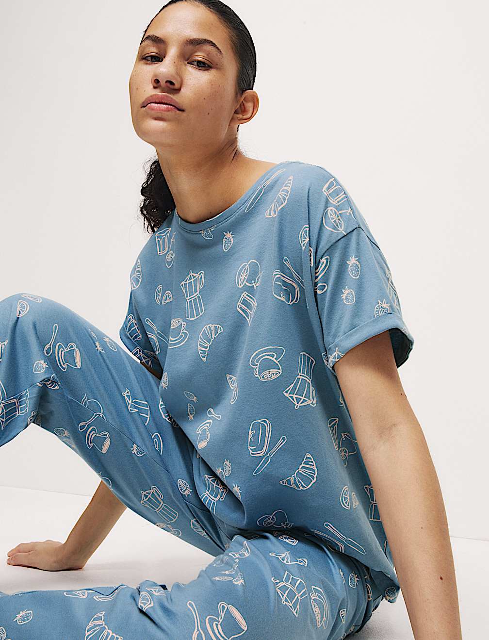 Pure Cotton Printed Pyjama Set