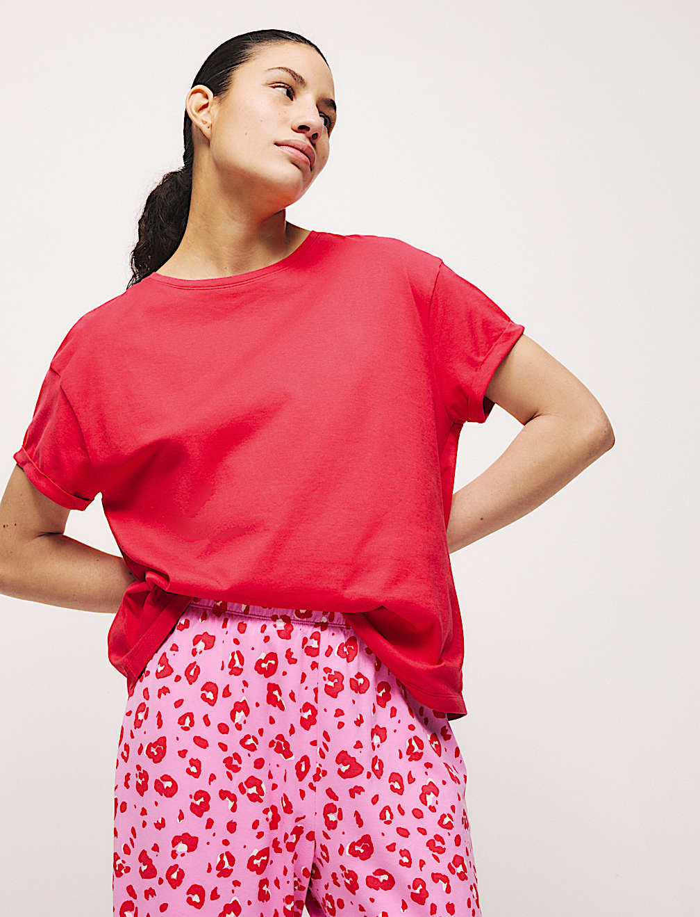 Cotton Rich Printed Pyjama Set