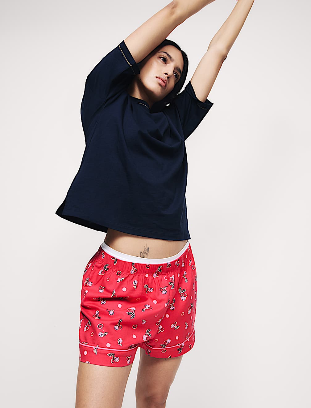 Pure Cotton Printed Shortie Set