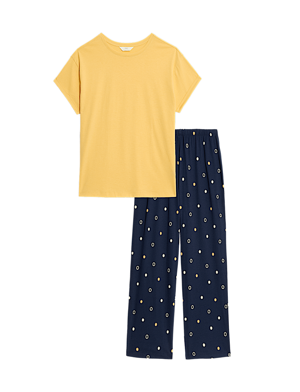Cotton Rich Printed Cropped Pyjama Set