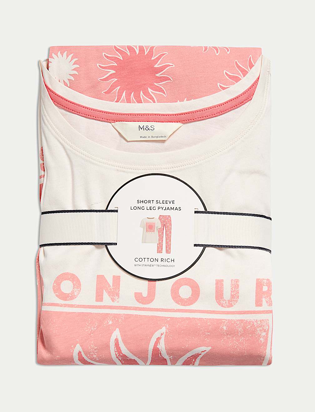 Cotton Rich Leaf Print Pyjama Set