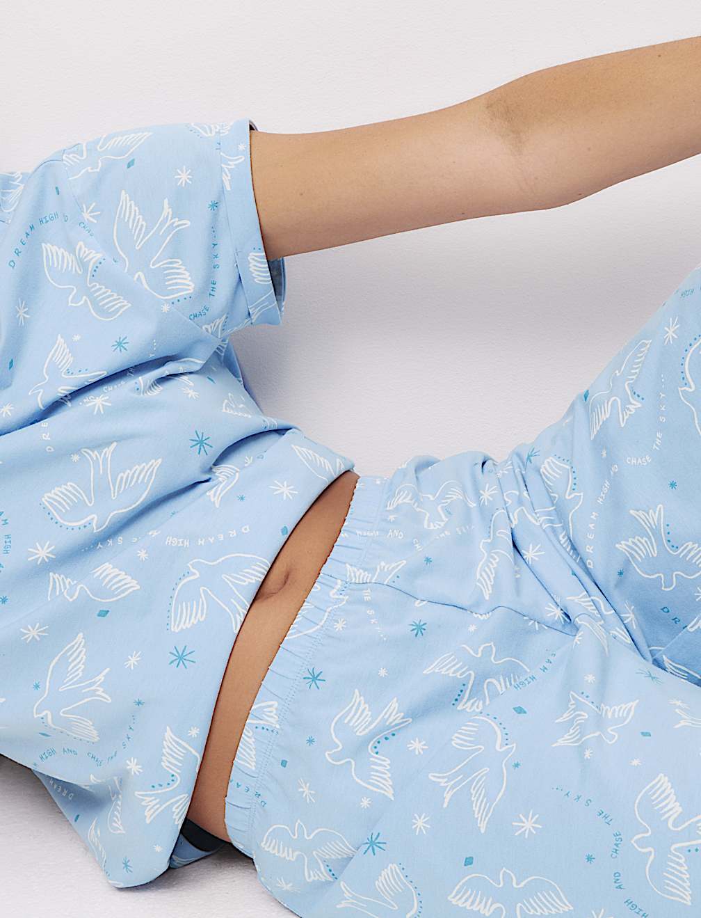 Cotton Rich Leaf Print Pyjama Set
