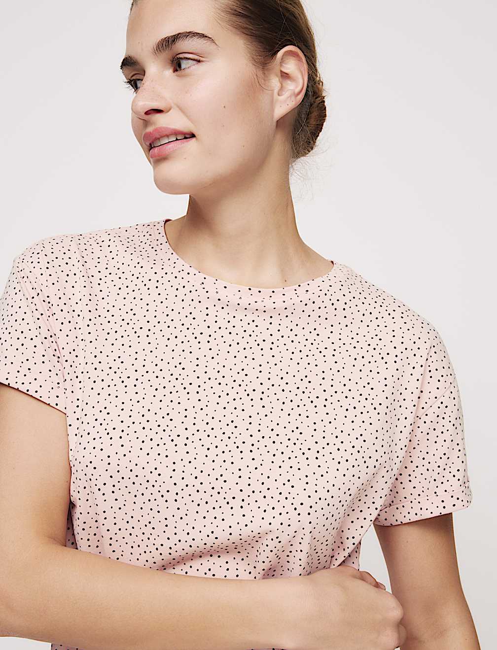 Cotton Rich Printed Cropped Pyjama Set