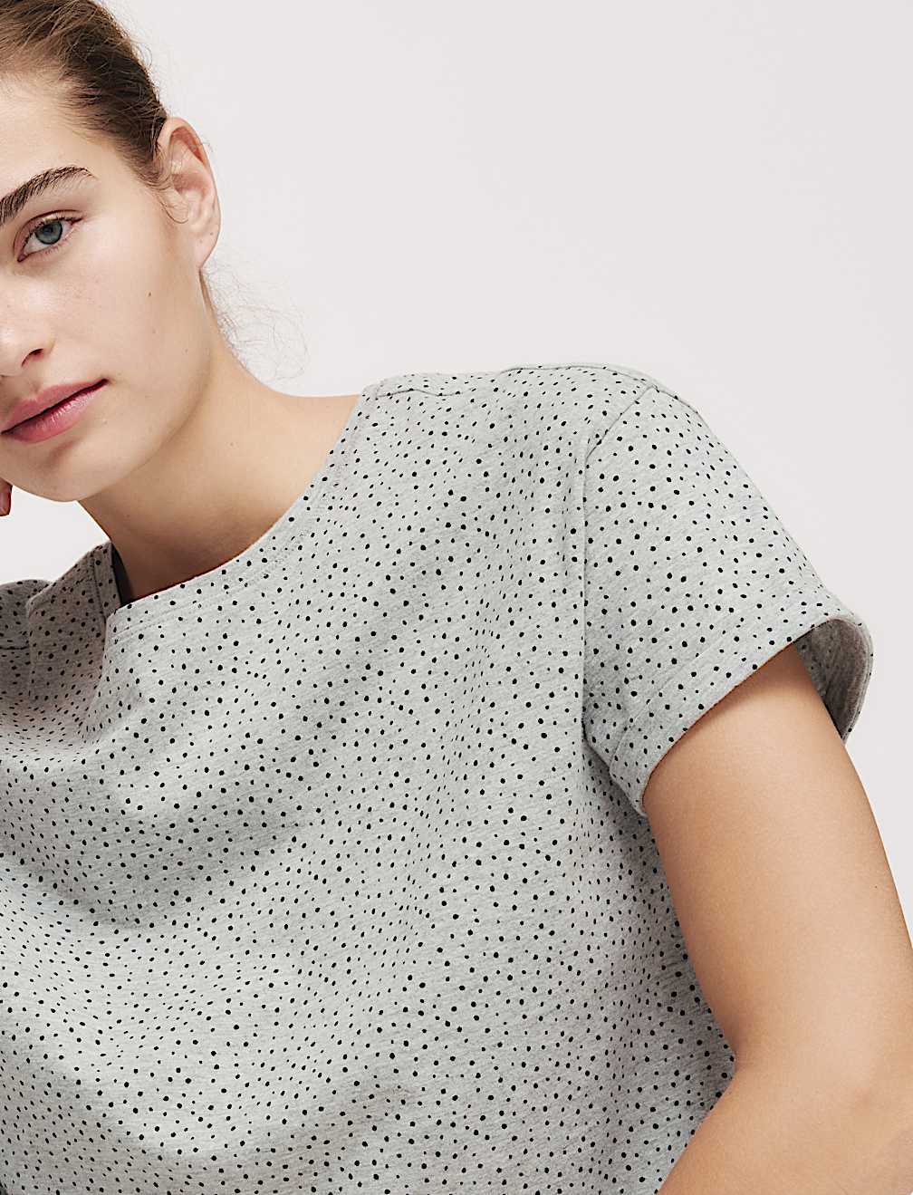 Cotton Rich Printed Cropped Pyjama Set