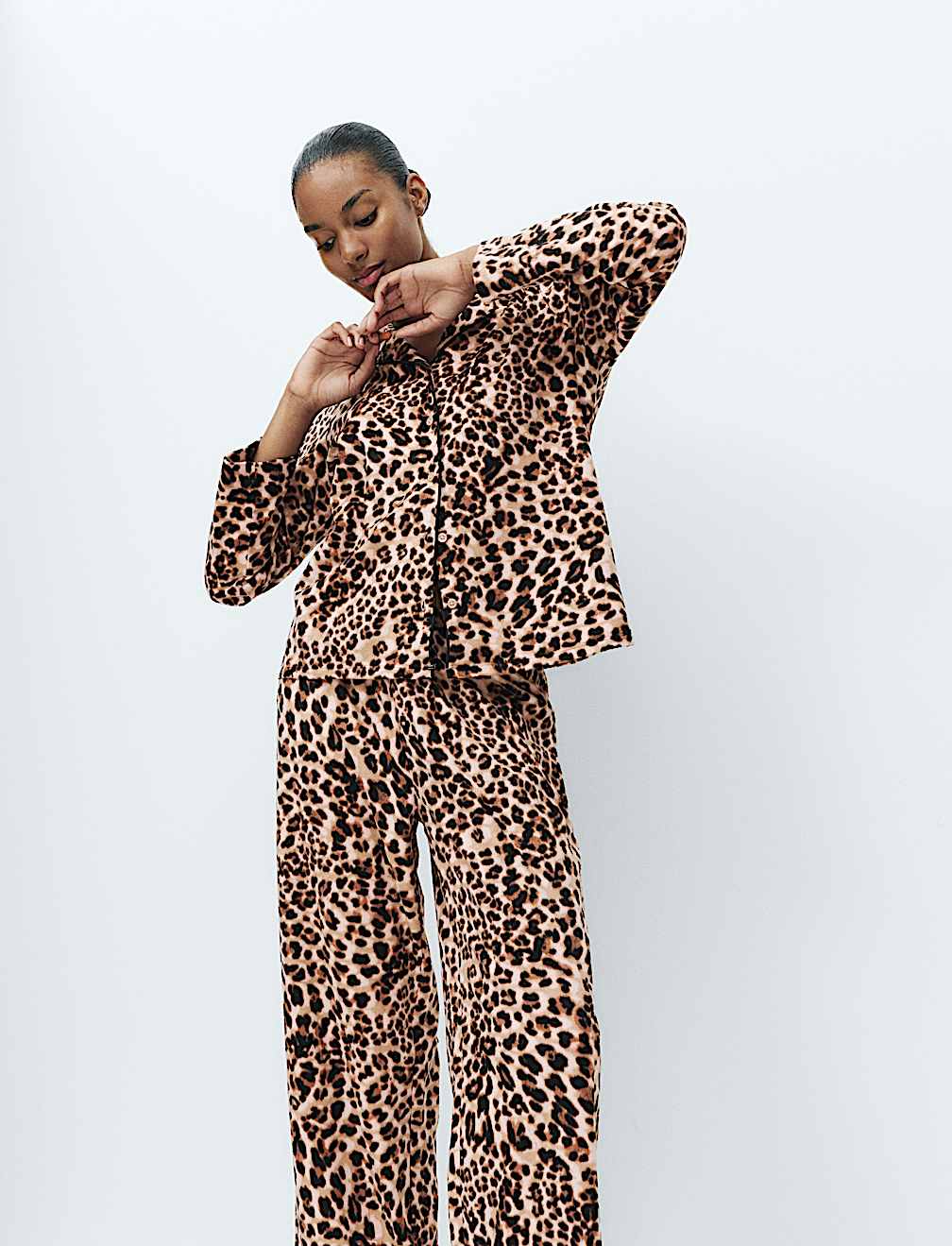 Printed Fleece Pyjama Set