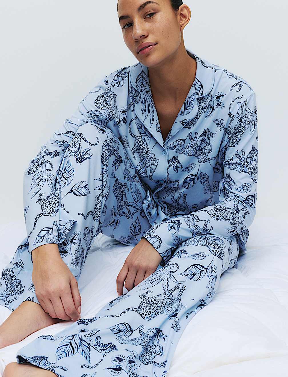 Soft Touch Printed Revere Pyjama Set