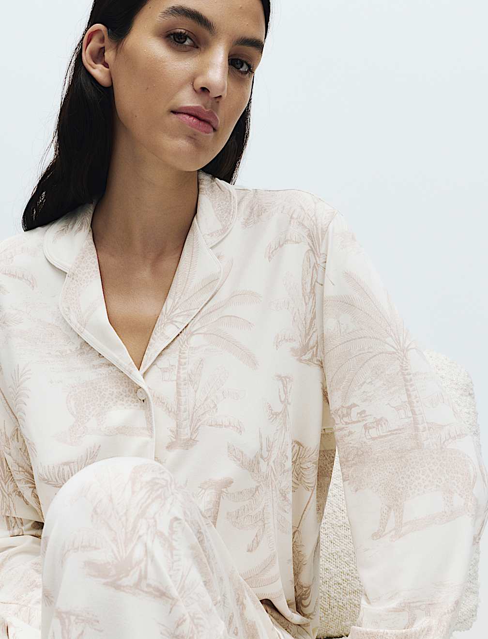 Soft Touch Printed Revere Pyjama Set