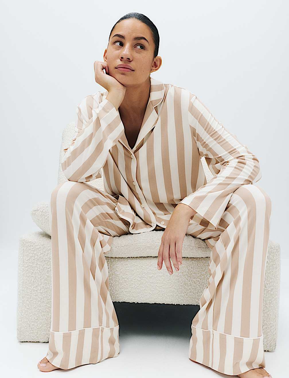 Soft Touch Printed Revere Pyjama Set