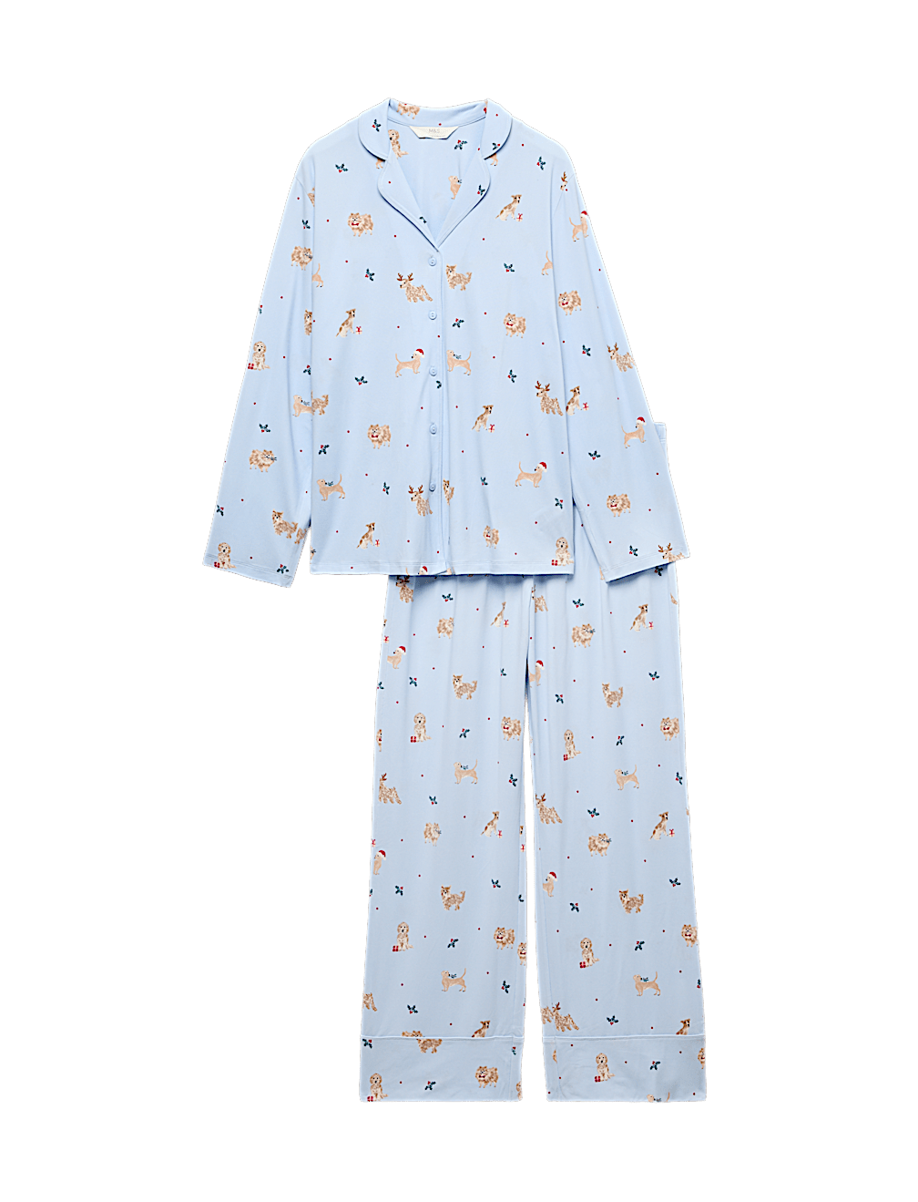 Soft Touch Printed Revere Pyjama Set