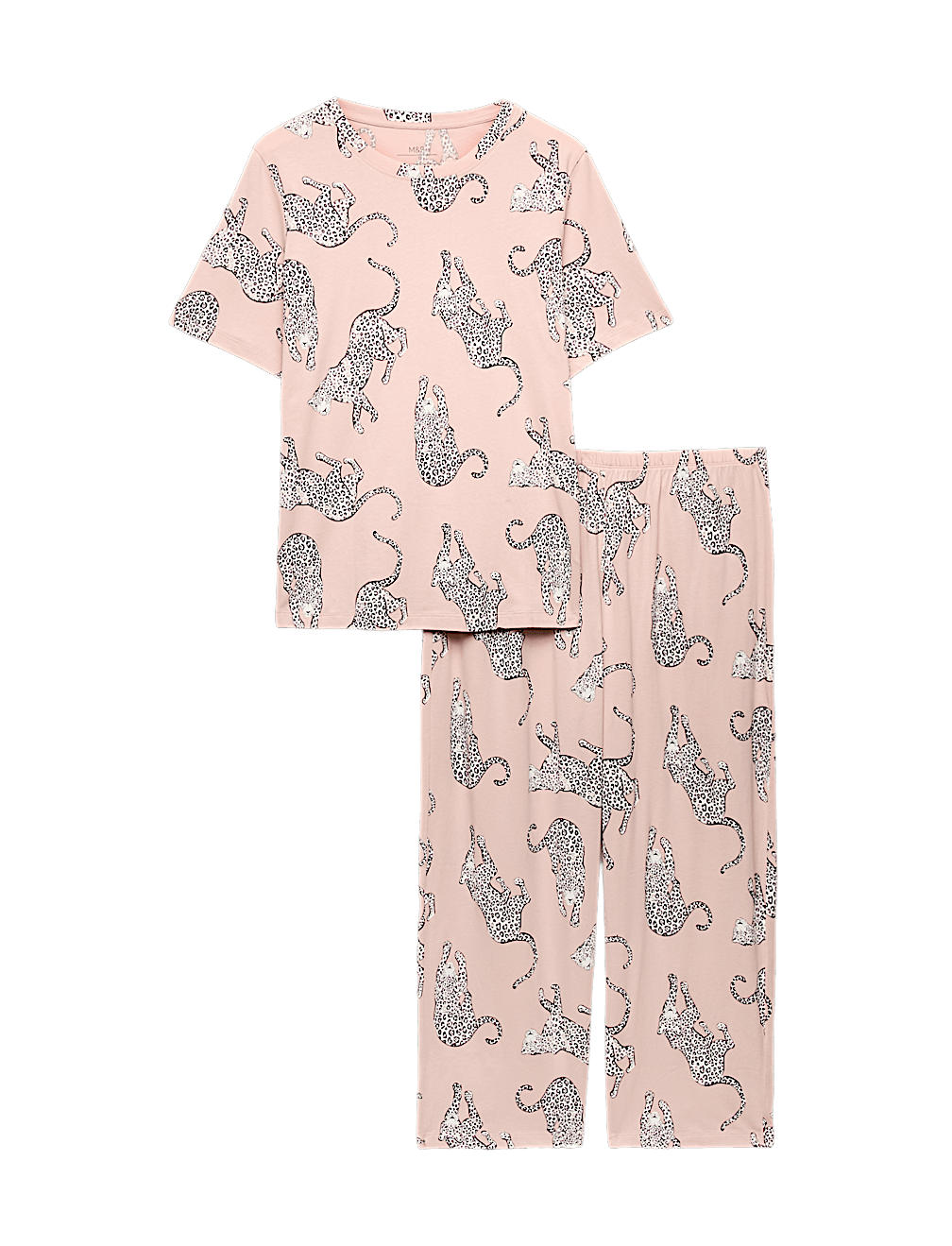 Pure Cotton Printed Cropped Pyjama Set