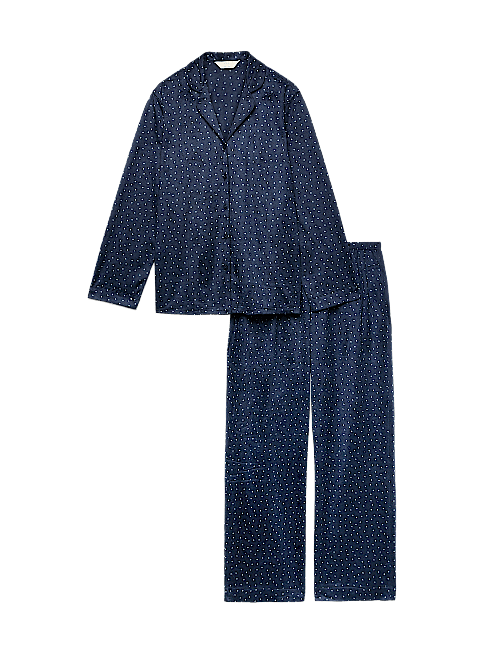 Fleece Printed Revere Pyjama Set