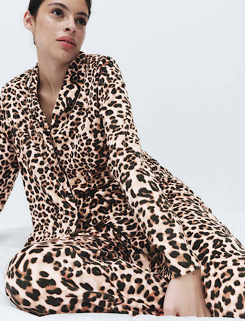 Fleece Printed Revere Pyjama Set