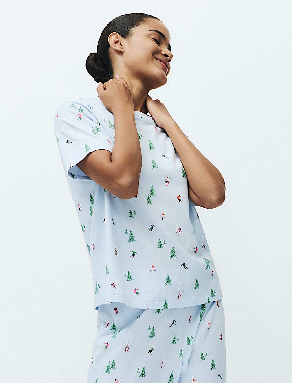 Pure Cotton Printed Short Sleeve Pyjama Set