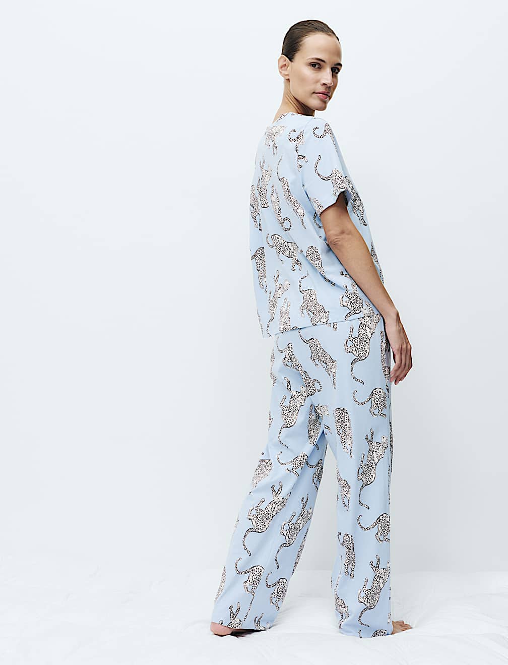 Pure Cotton Printed Short Sleeve Pyjama Set