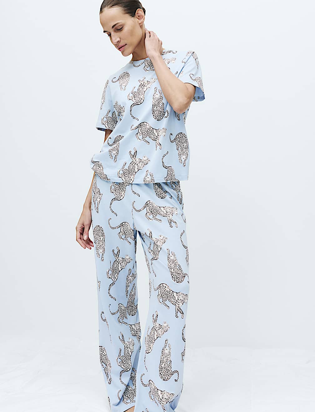 Pure Cotton Printed Short Sleeve Pyjama Set