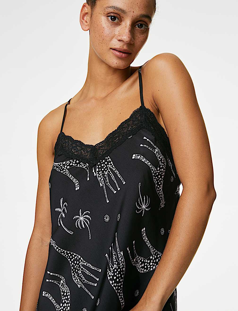 Dream SatinTM Giraffe Print Chemise