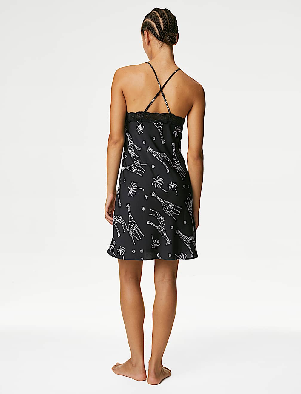 Dream SatinTM Giraffe Print Chemise