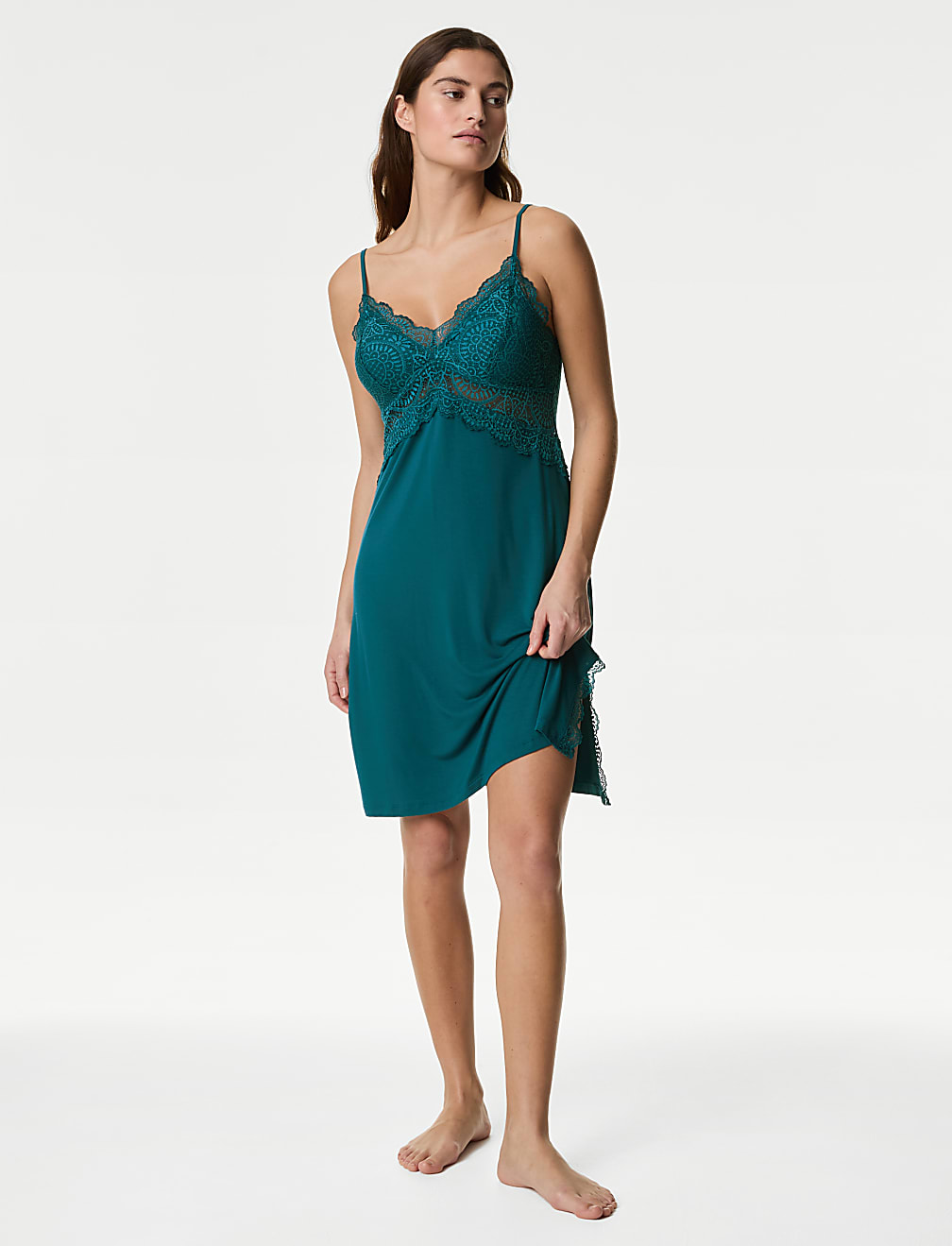 Body Soft™ Lace Trim Chemise