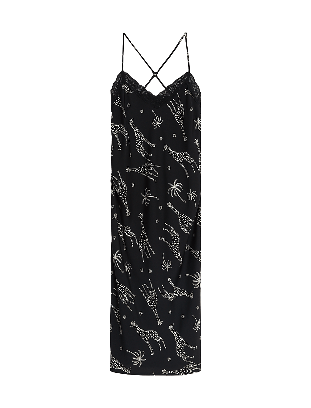 Dream Satin™ Giraffe Print Long Chemise