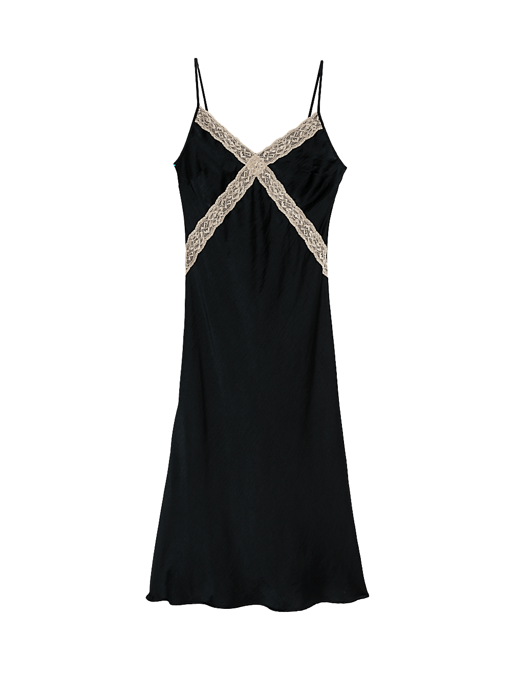 Satin Lace Detail Chemise