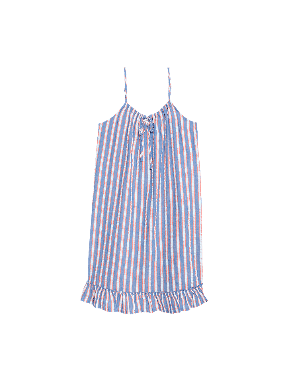 Pure Cotton Waffle Striped Chemise