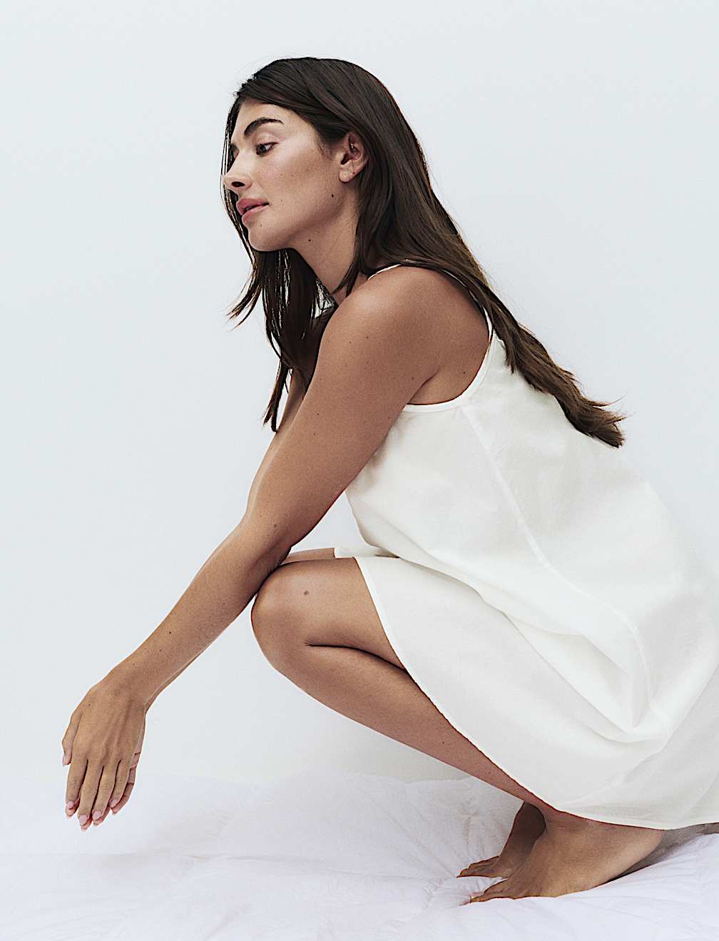 Pure Cotton Lace Trim Chemise