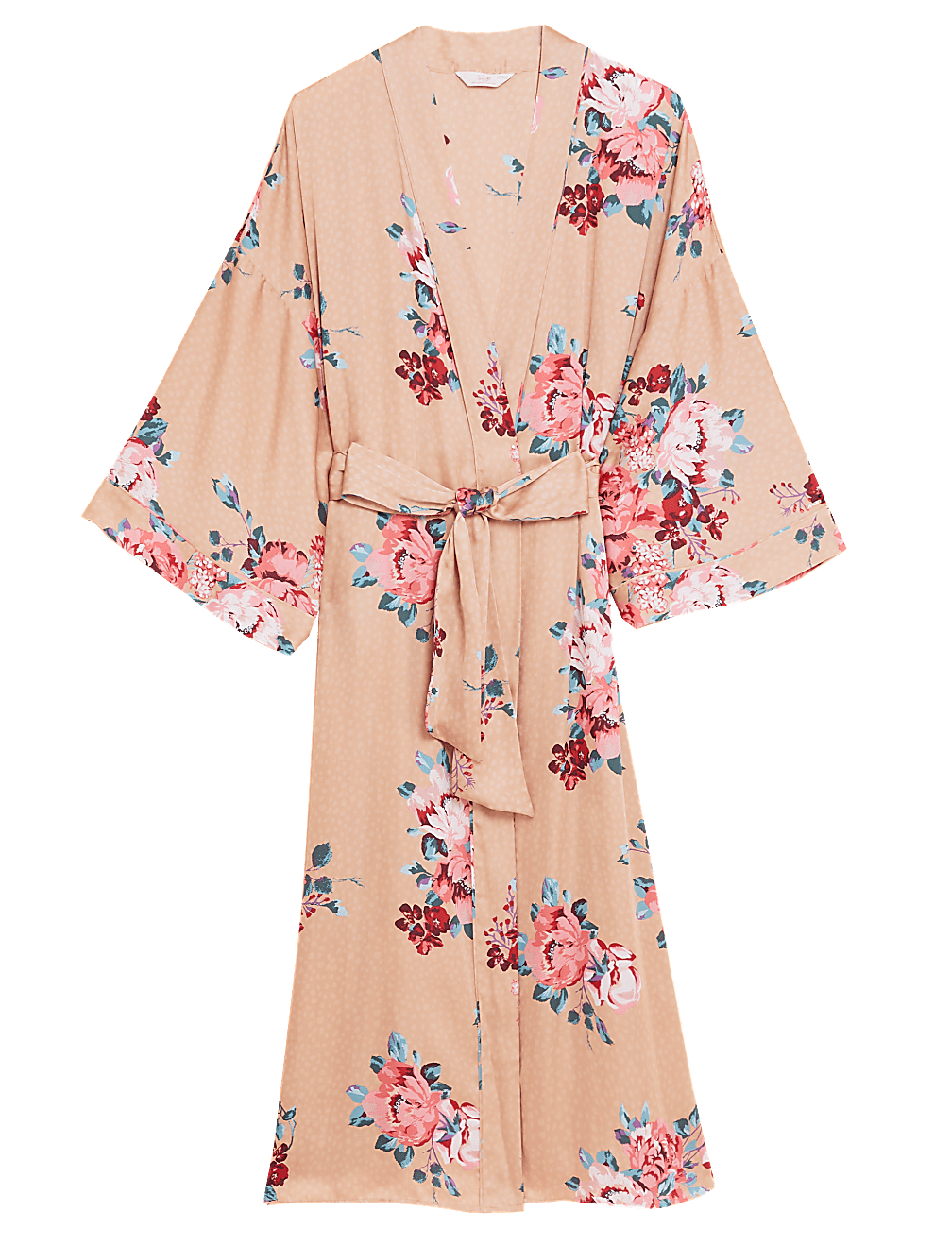 Satin Floral Print Long Wrap