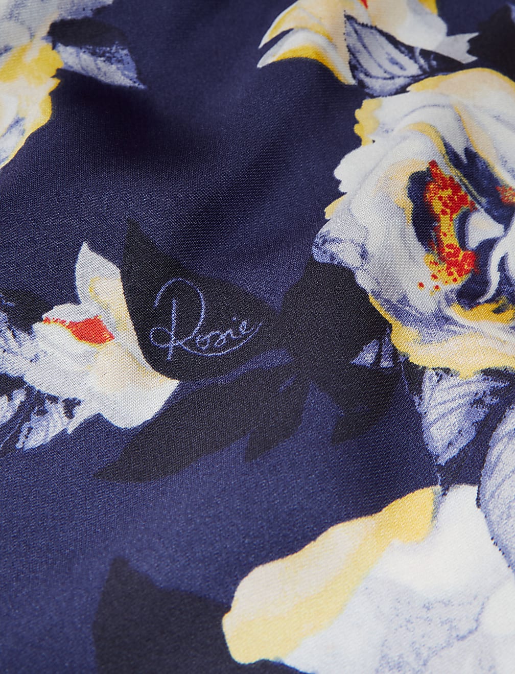 Satin Floral Long Wrap