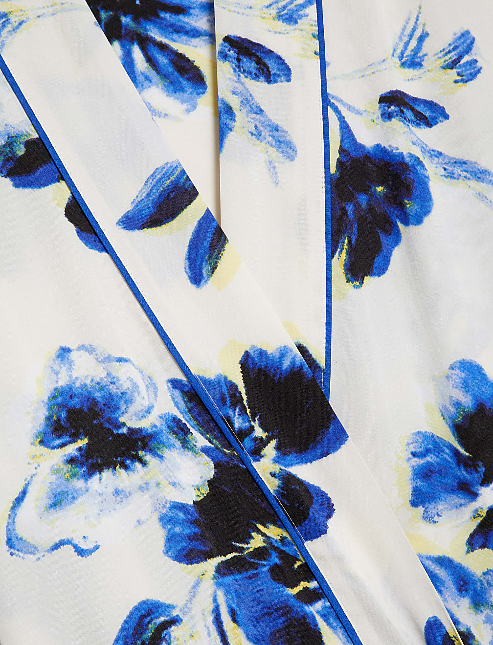 Satin Floral Wide Sleeve Wrap