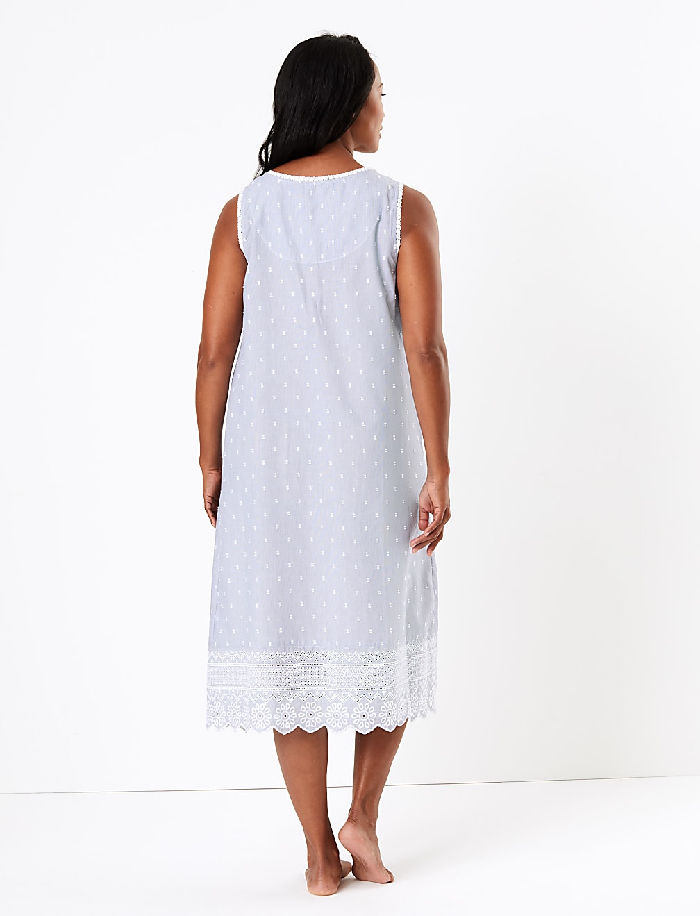Pure Cotton Embroidered Nightdress