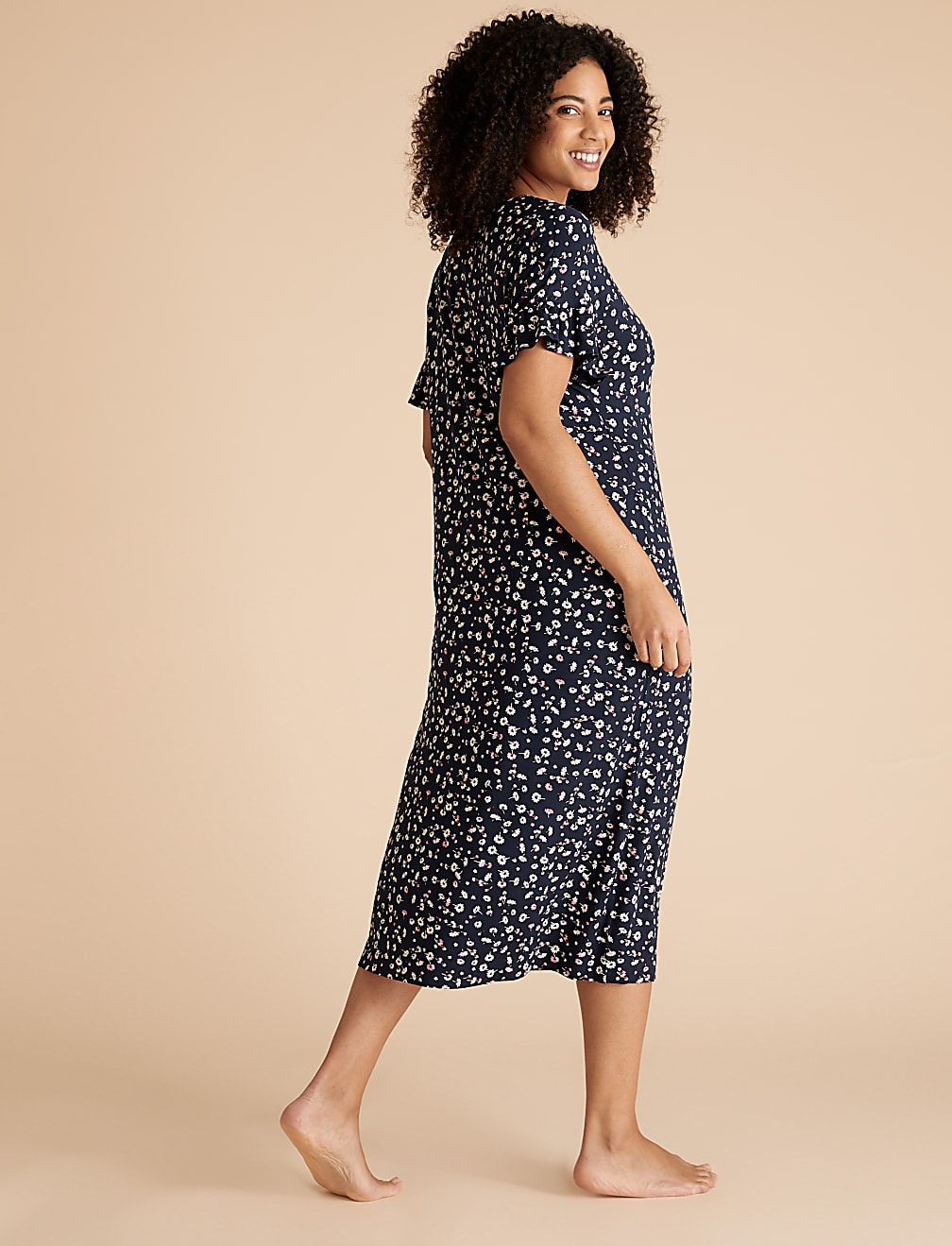 Floral Print Long Nightdress