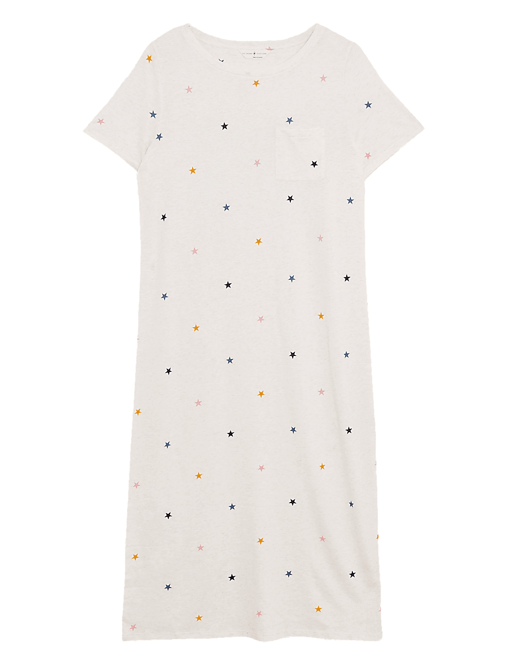 Cotton Modal Star Print Long Nightdress