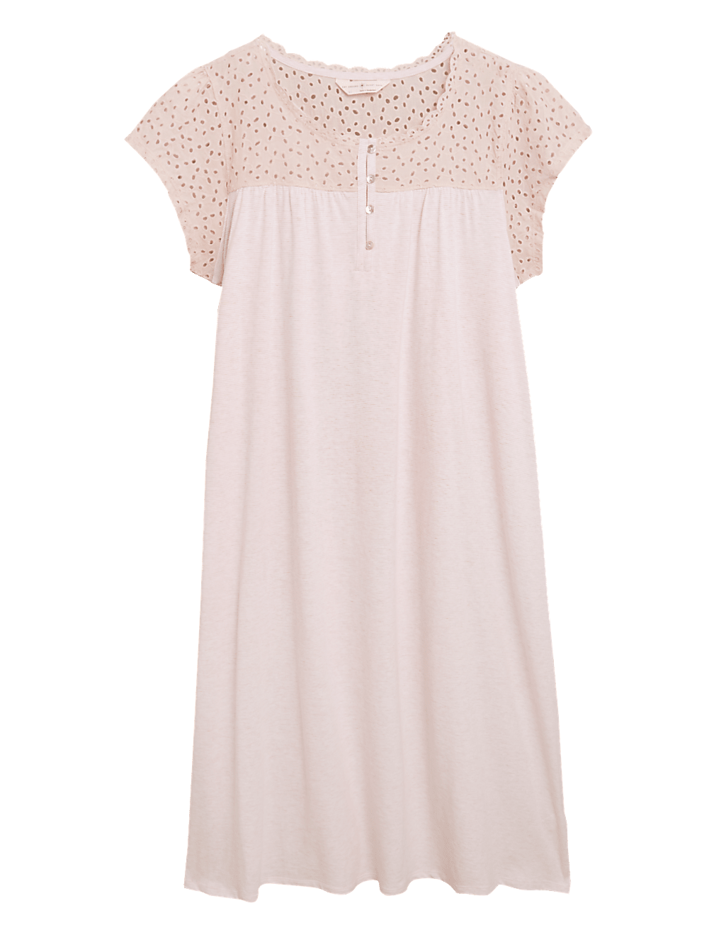 Pure Cotton Broderie Trim Nightdress