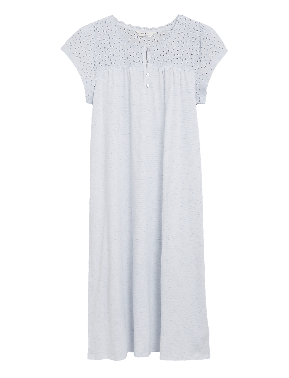 Pure Cotton Broderie Trim Nightdress