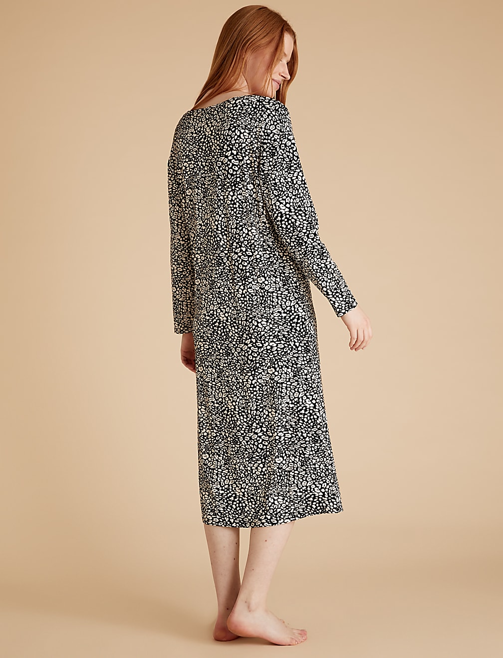 Animal Print Long Nightdress