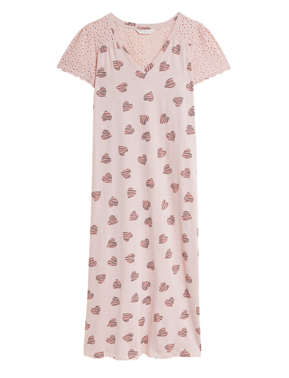 Pure Cotton Printed V-Neck Nightdress