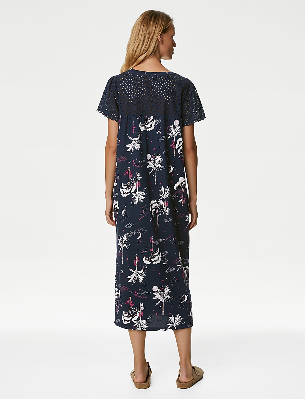 Pure Cotton Printed Long Nightdress