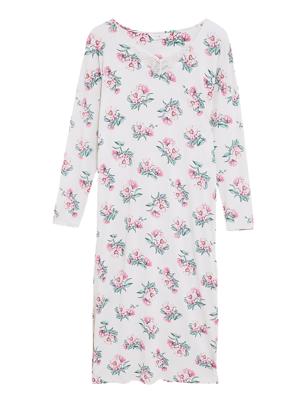 Cotton Mix Floral V Neck Nightdress
