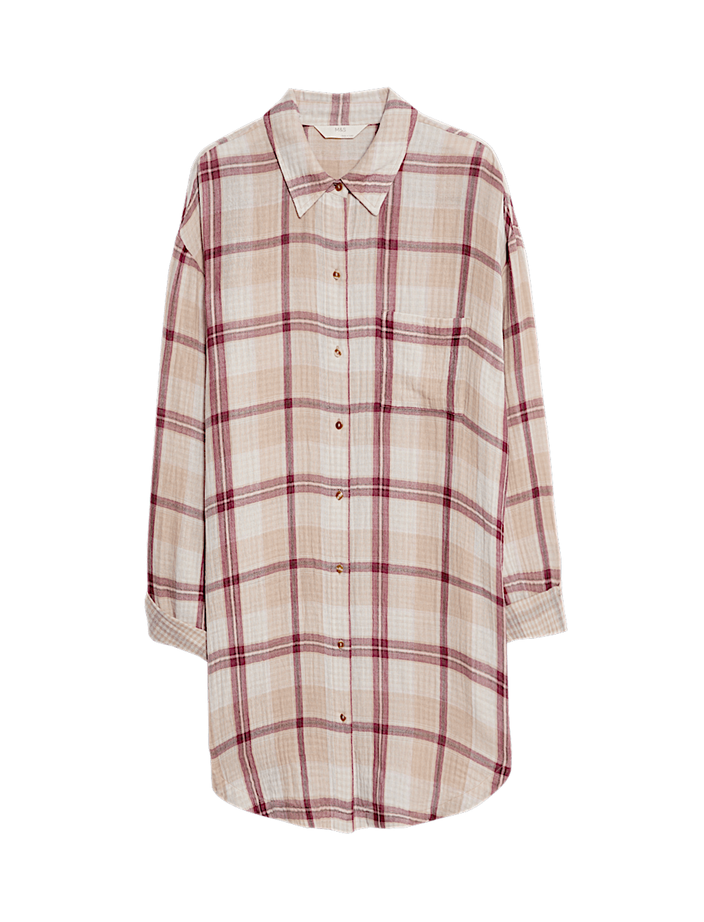 Pure Cotton Checked Nightshirt