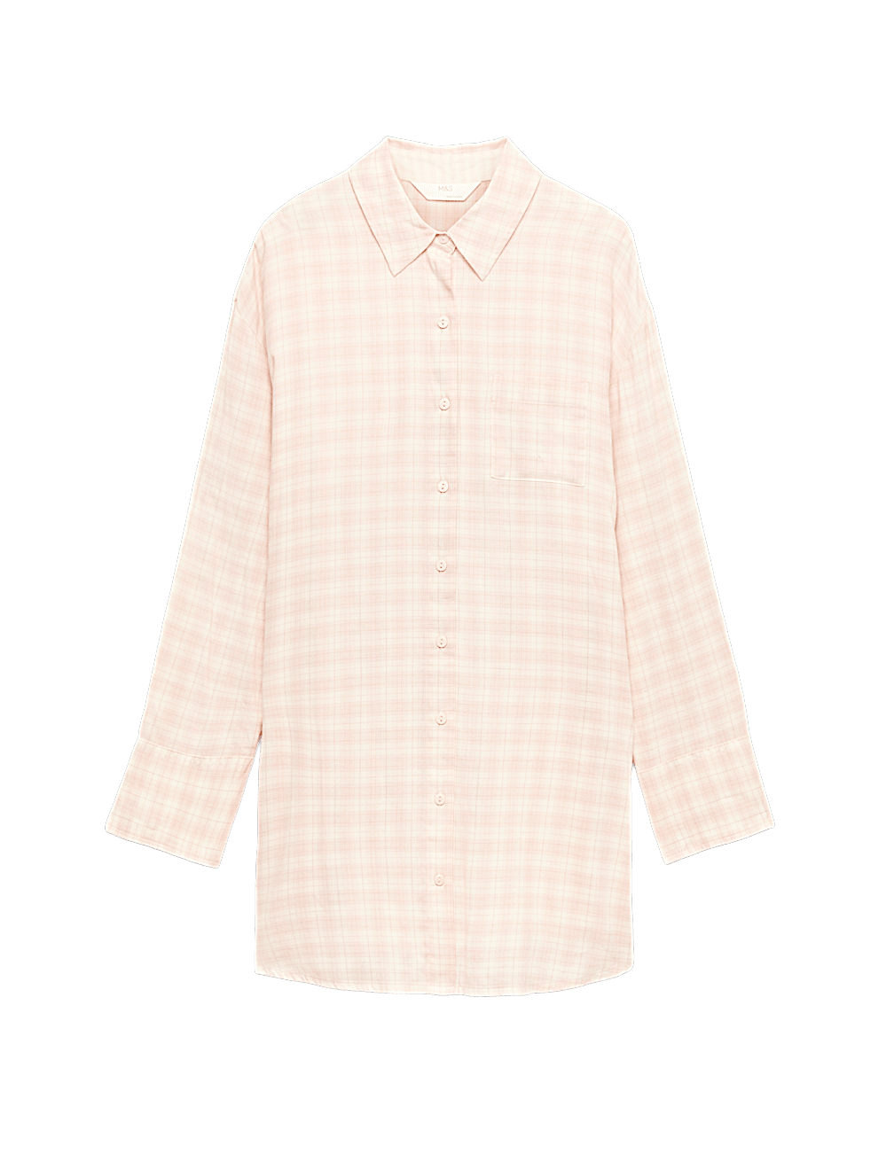 Brushed Cotton Blend Checked Nightshirt