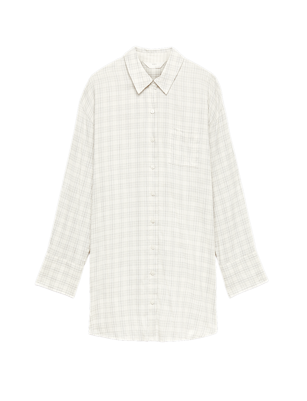 Brushed Cotton Blend Checked Nightshirt