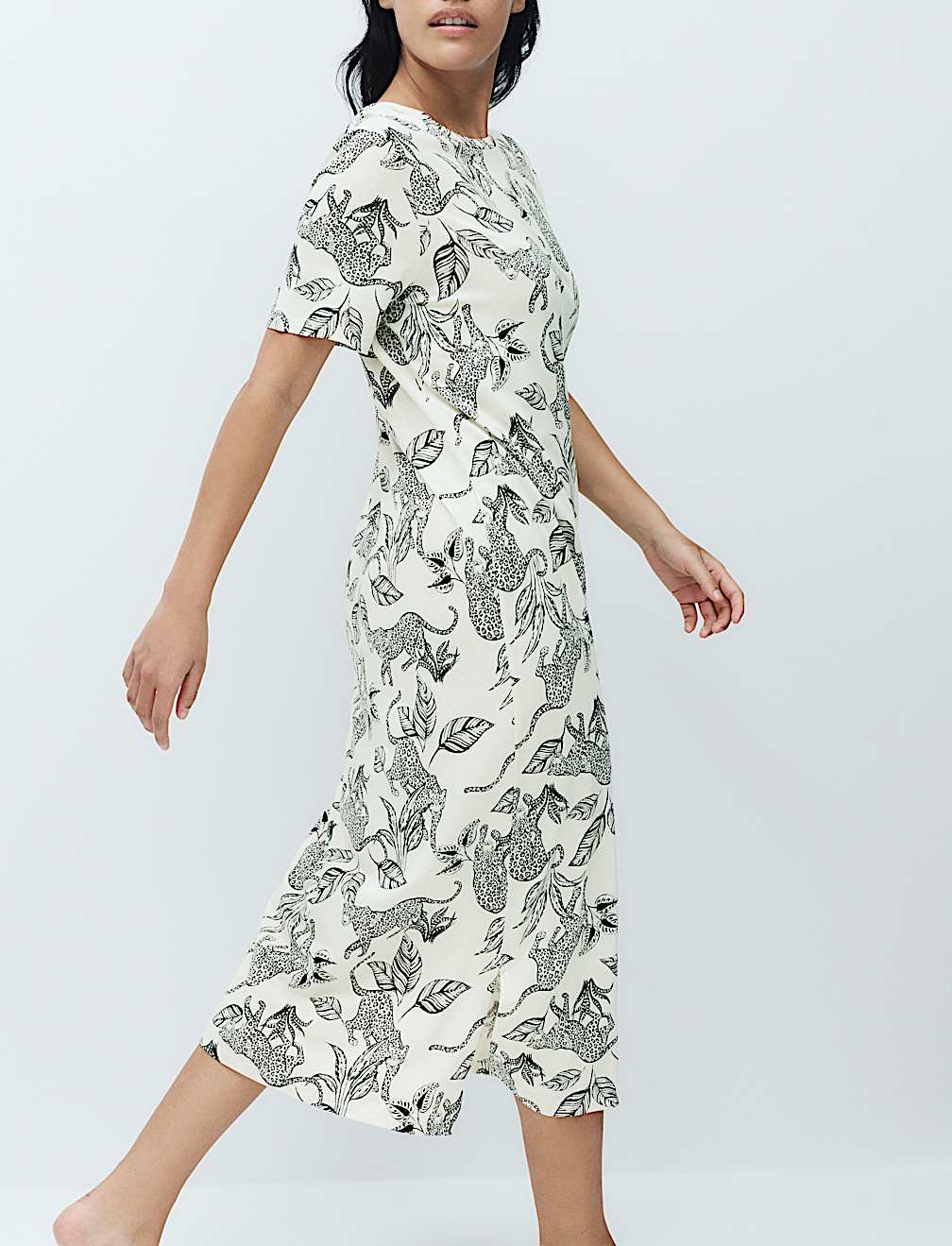 Cotton Modal Printed Long Nightdress