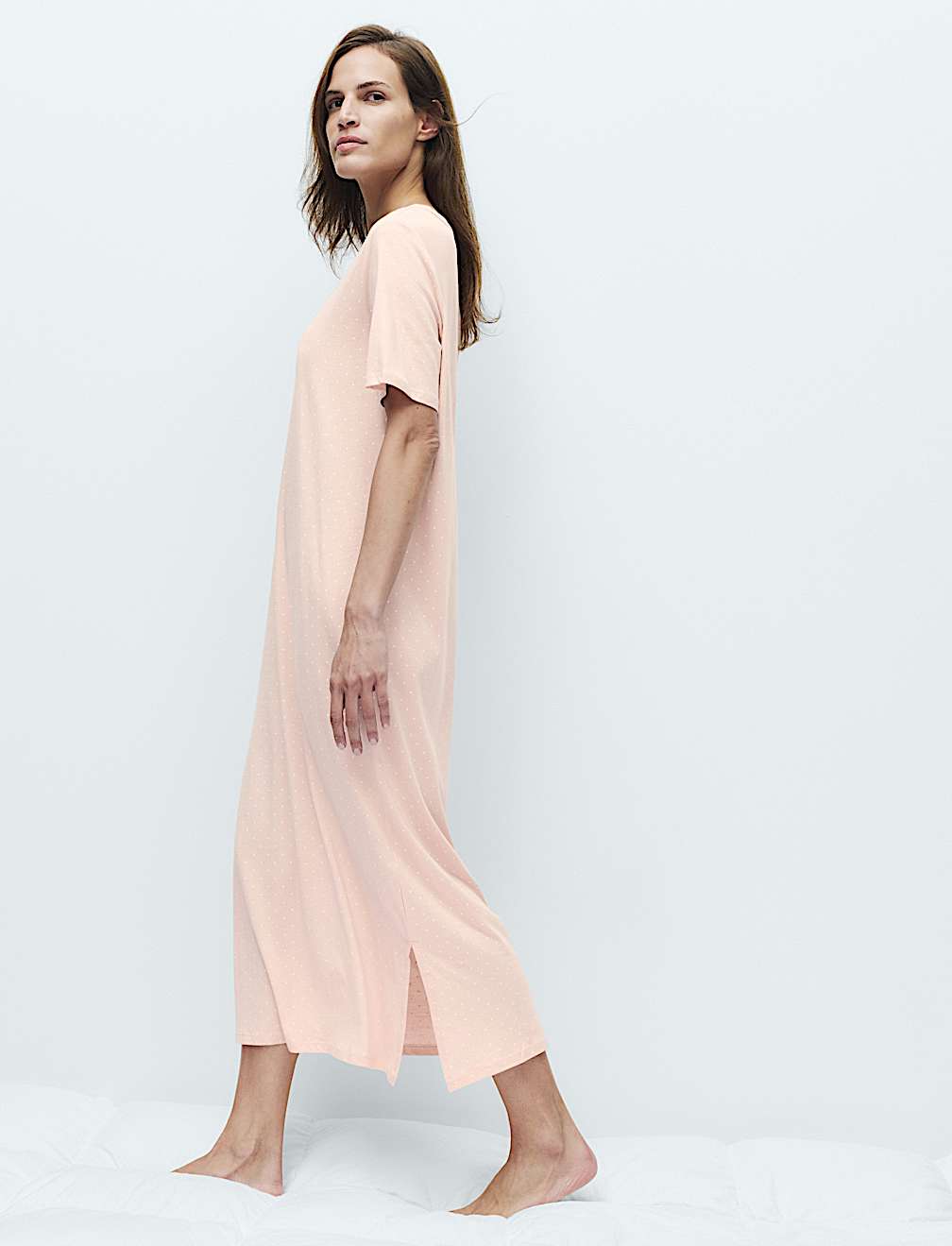 Cotton Modal Printed Long Nightdress